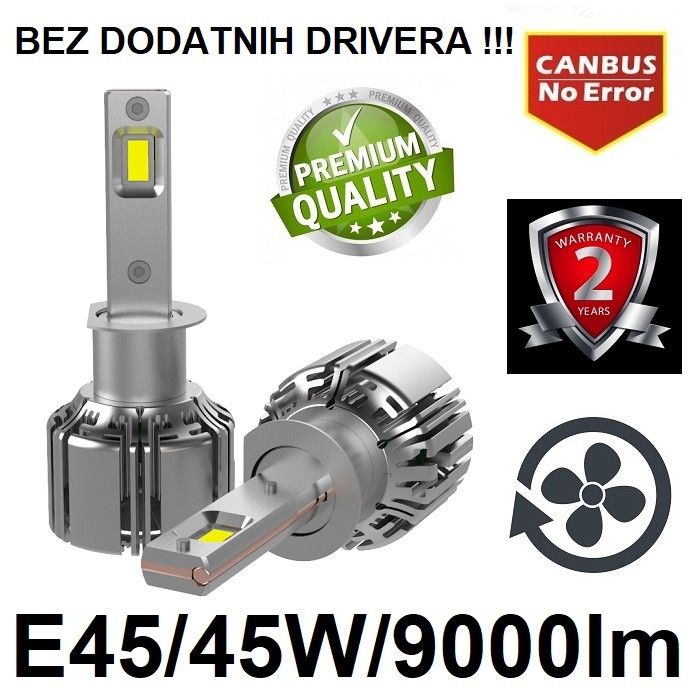 LED SIJALICE H1 SET 9000LM E45 Can Bus Beograd Zemun